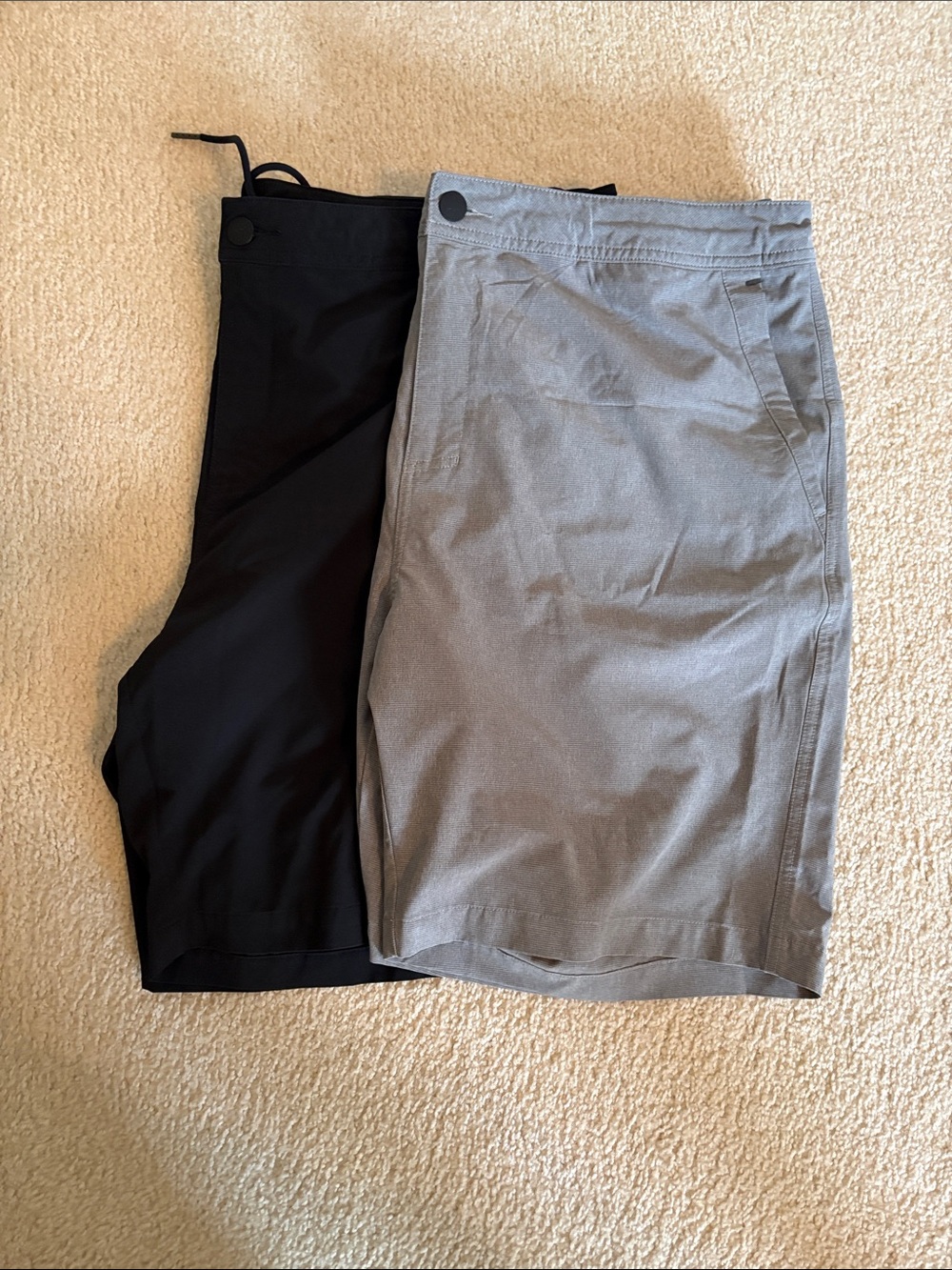 Zella Men's Shorts in Black and Gray - Flat Front Athletic Style